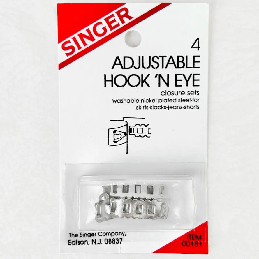 Singer Adjustable Hook 'n Eye Closure Set