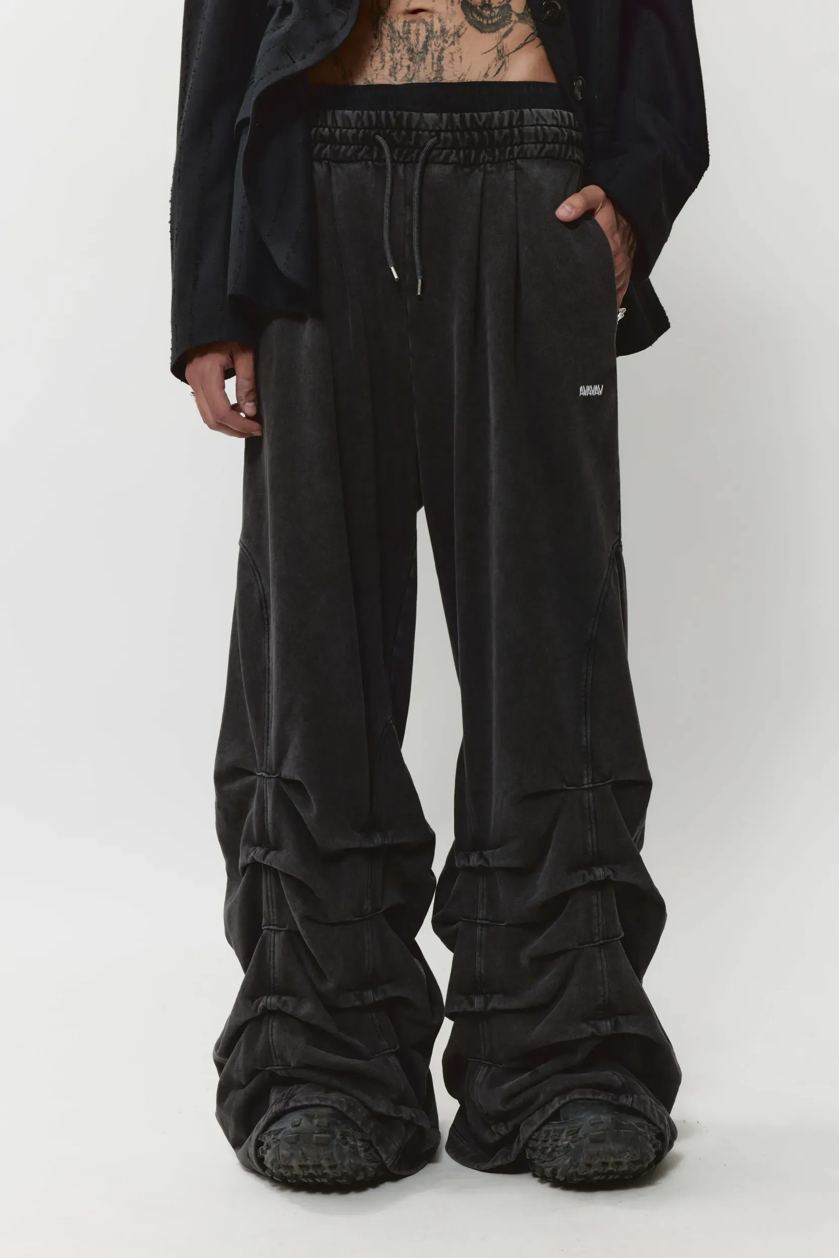 Smocked Track Pants