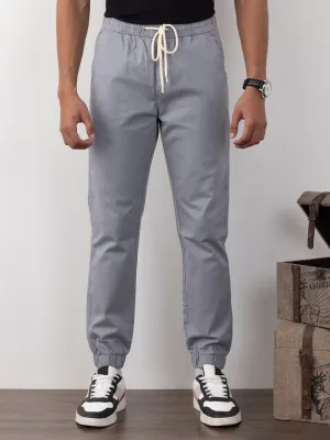 Steel Grey Plain Jogger Pants