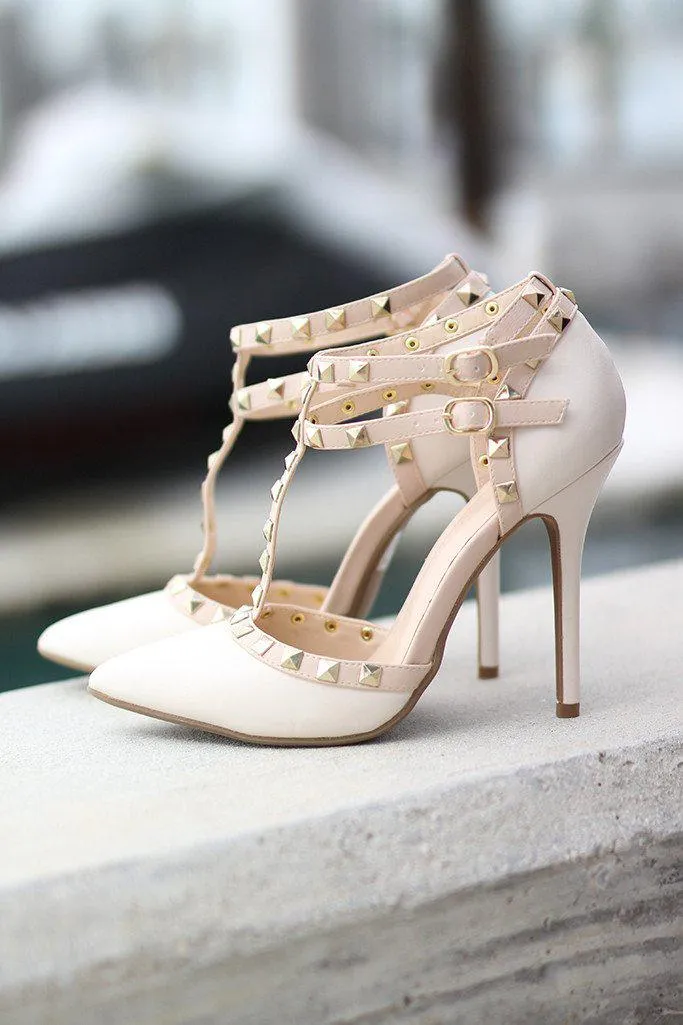 Stone Studded Strappy Heels