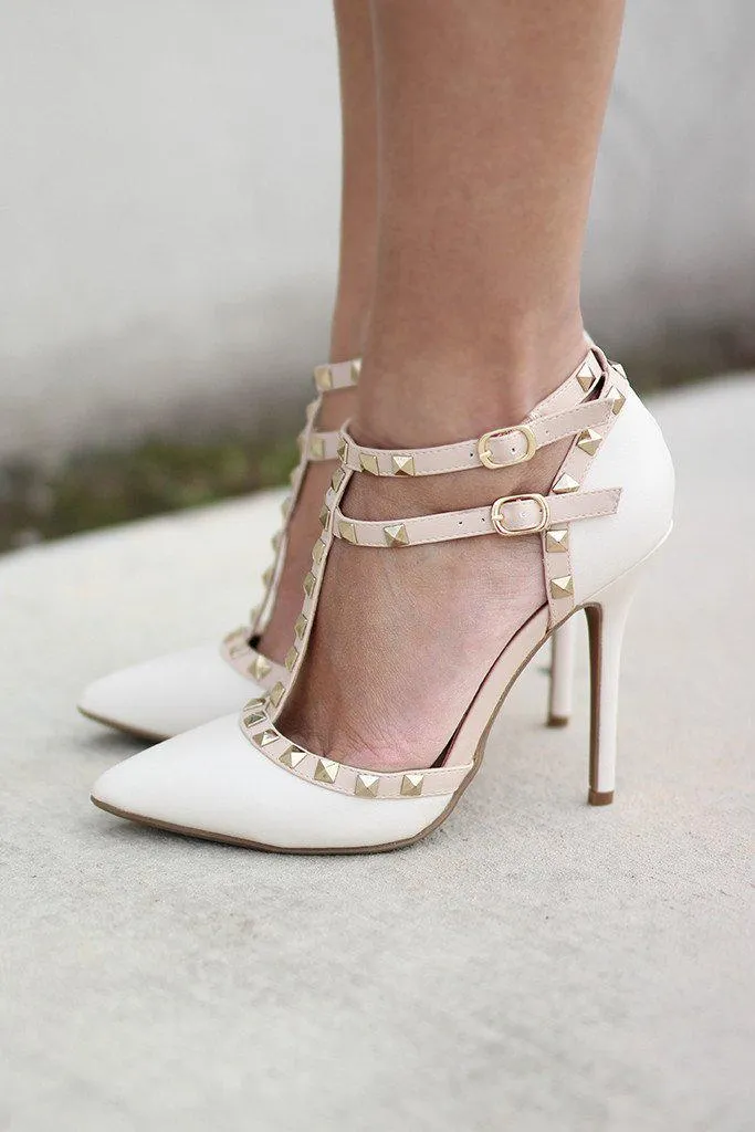 Stone Studded Strappy Heels