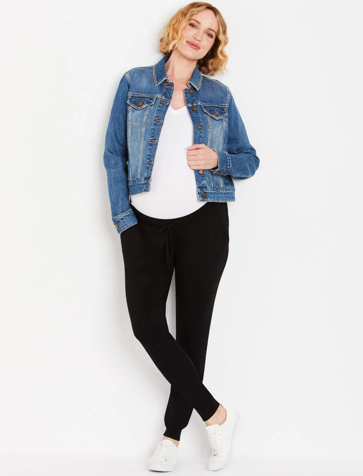 Under Belly Jogger Maternity Pants in Black