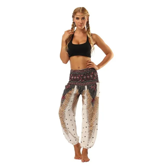 Vintage Printed Casual Boho Beach Summer Pants