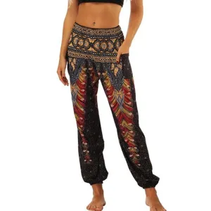 Vintage Printed Casual Boho Beach Summer Pants