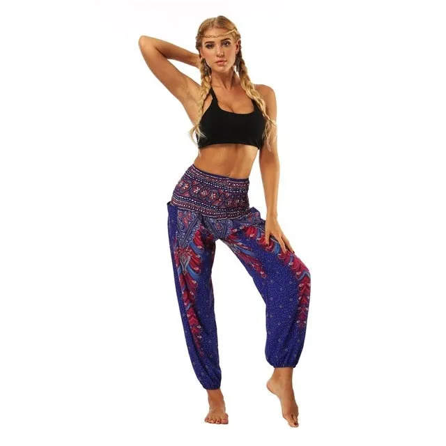 Vintage Printed Casual Boho Beach Summer Pants