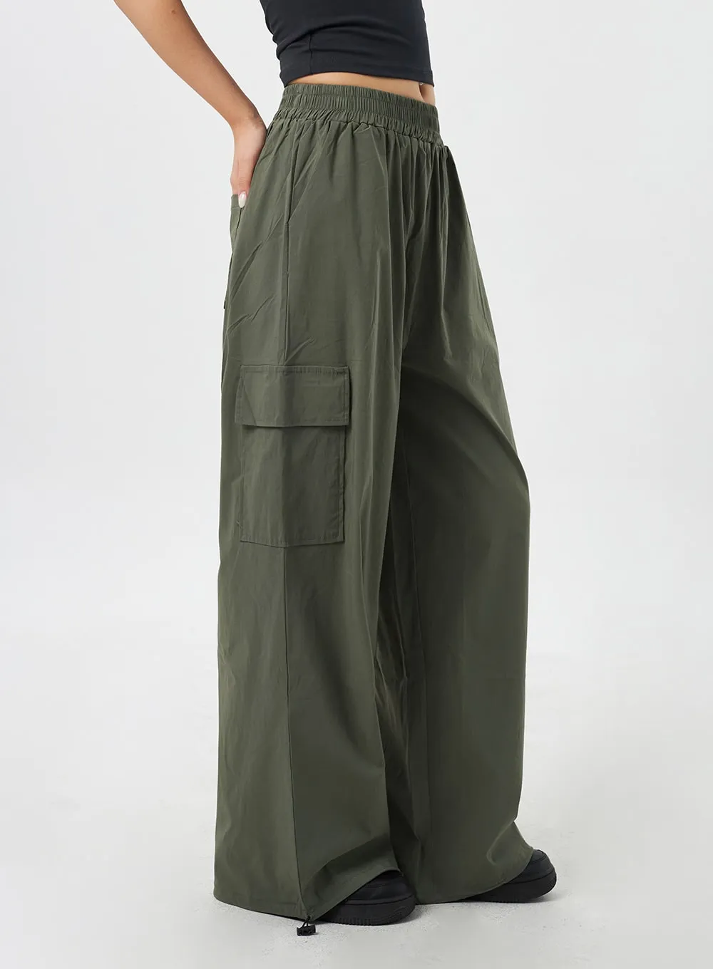 Wide Cargo Track Pants CY308