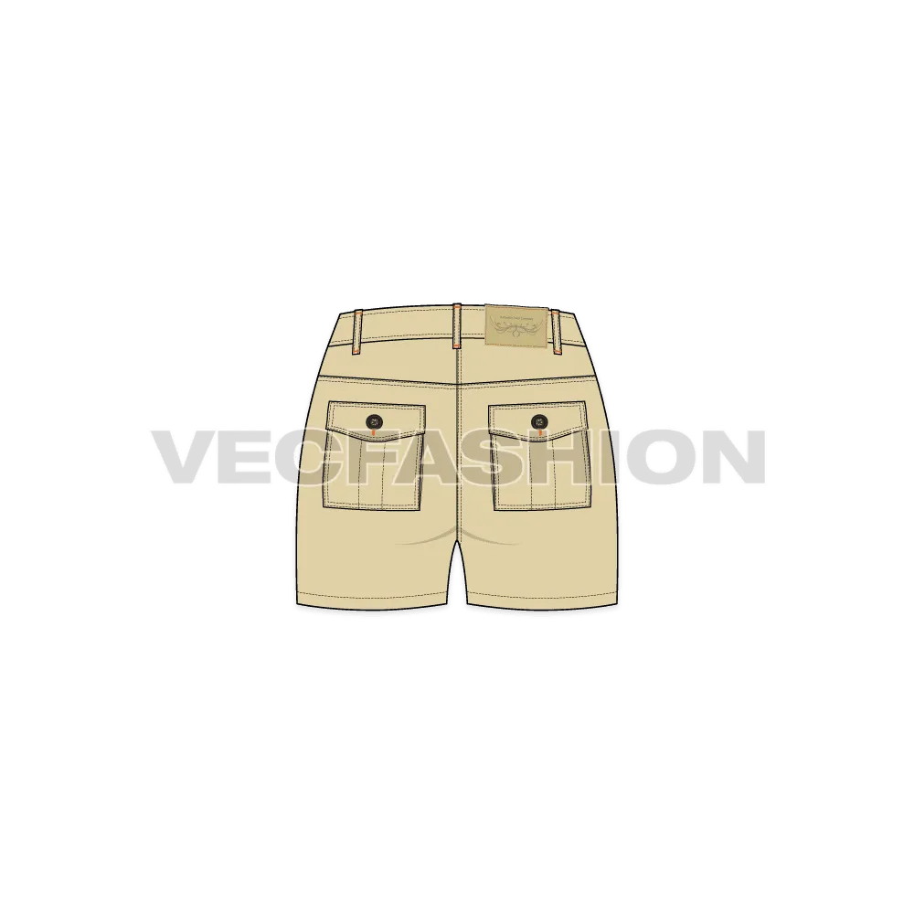 Women's Casual Khaki Cotton Shorts