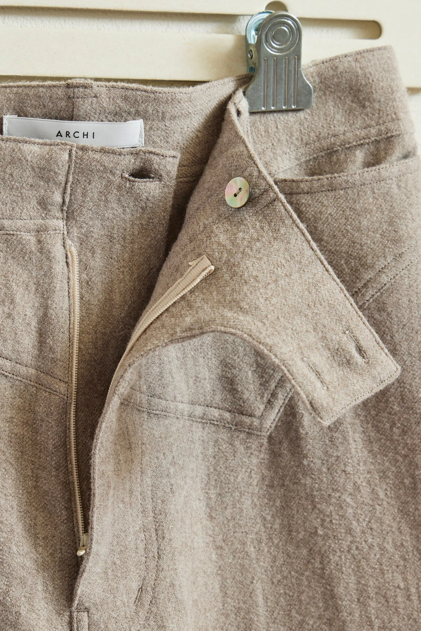 Wool Linen Wide Slacks