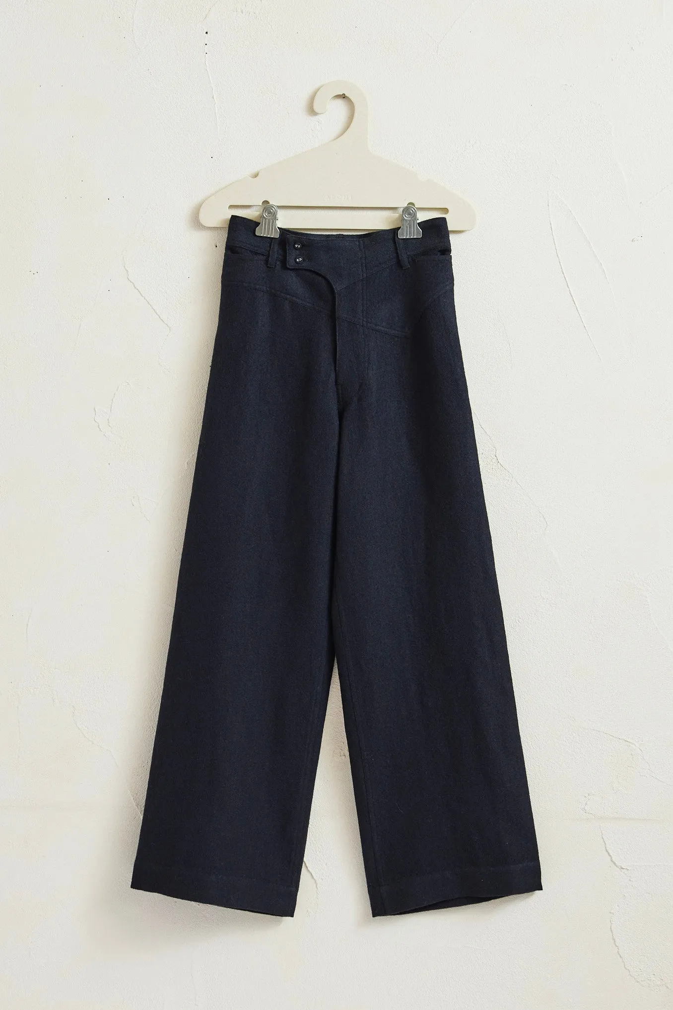 Wool Linen Wide Slacks