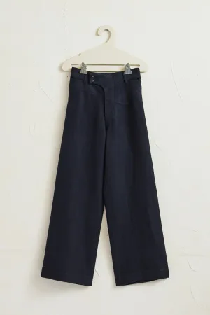 Wool Linen Wide Slacks