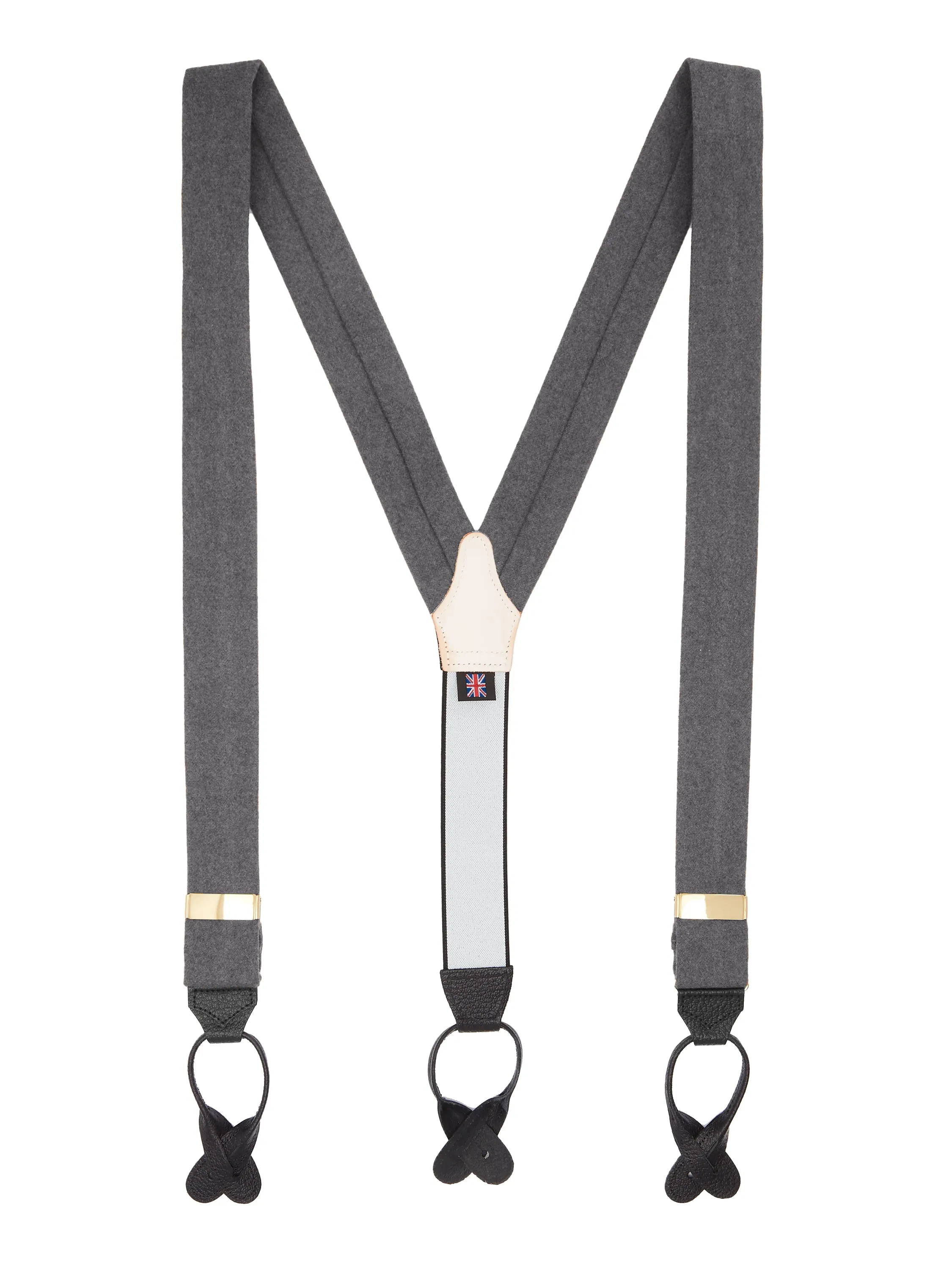 Wool Suspenders - Grey