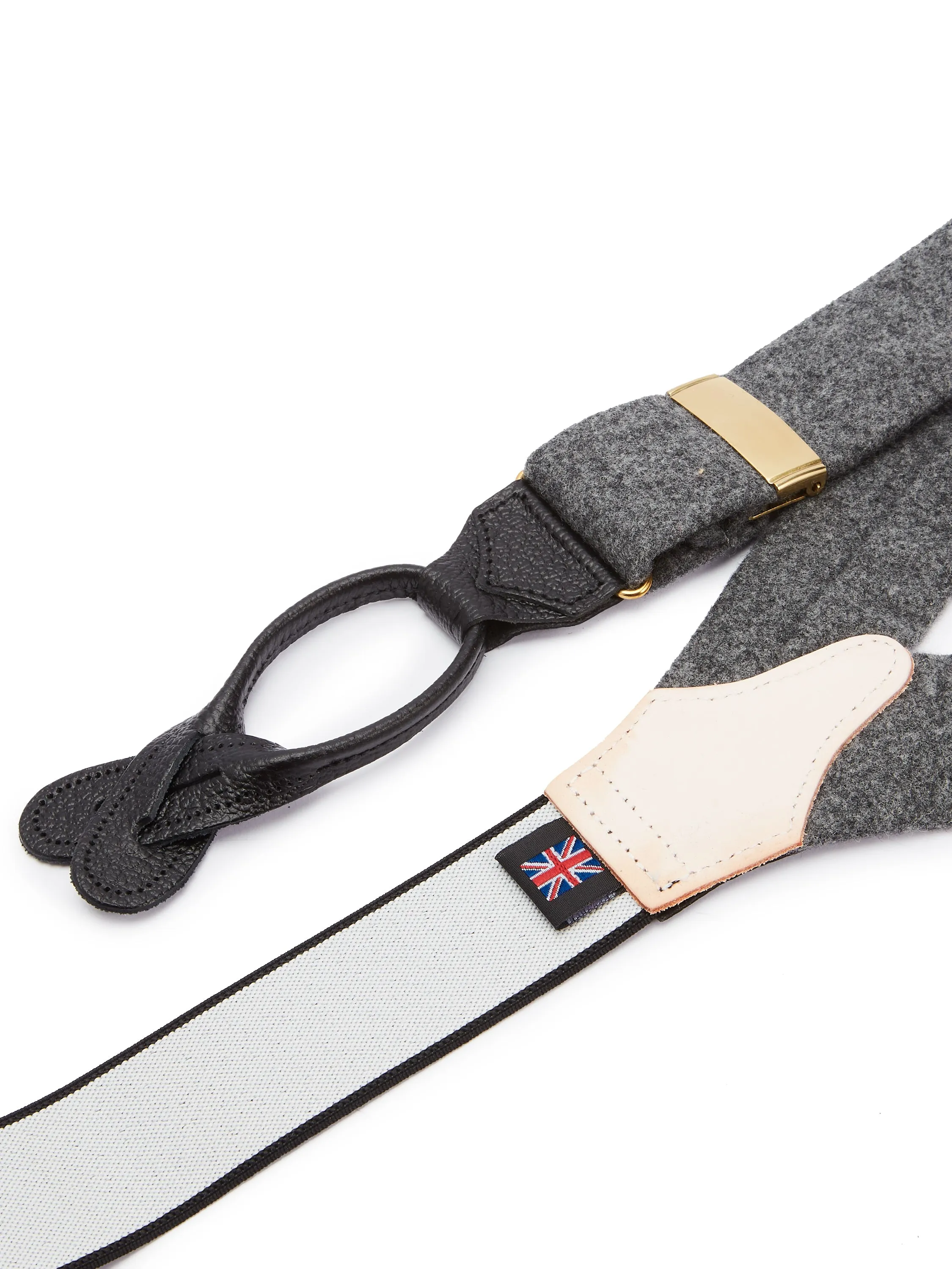 Wool Suspenders - Grey